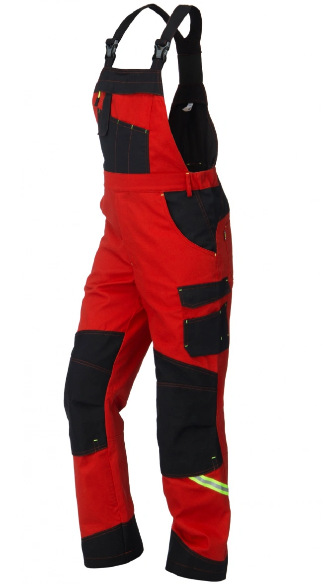 URAN red-black bib overalls Labor #1
