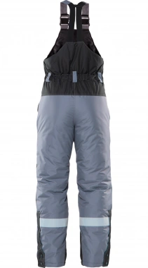 Insulated SPETS bib overalls, grey-red-black, Nortsi #2
