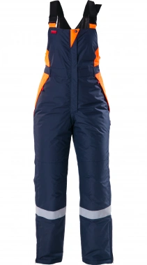 Insulated LADY SPEC bib overalls, blue-orange Nortsi #1