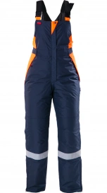 Insulated LADY SPEC bib overalls, blue-orange Nortsi