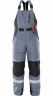Insulated SPETS bib overalls, grey-red-black, Nortsi